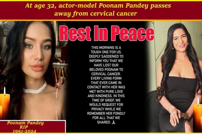 Actor-Model Poonam Pandey Passed Away from Cervical Cancer